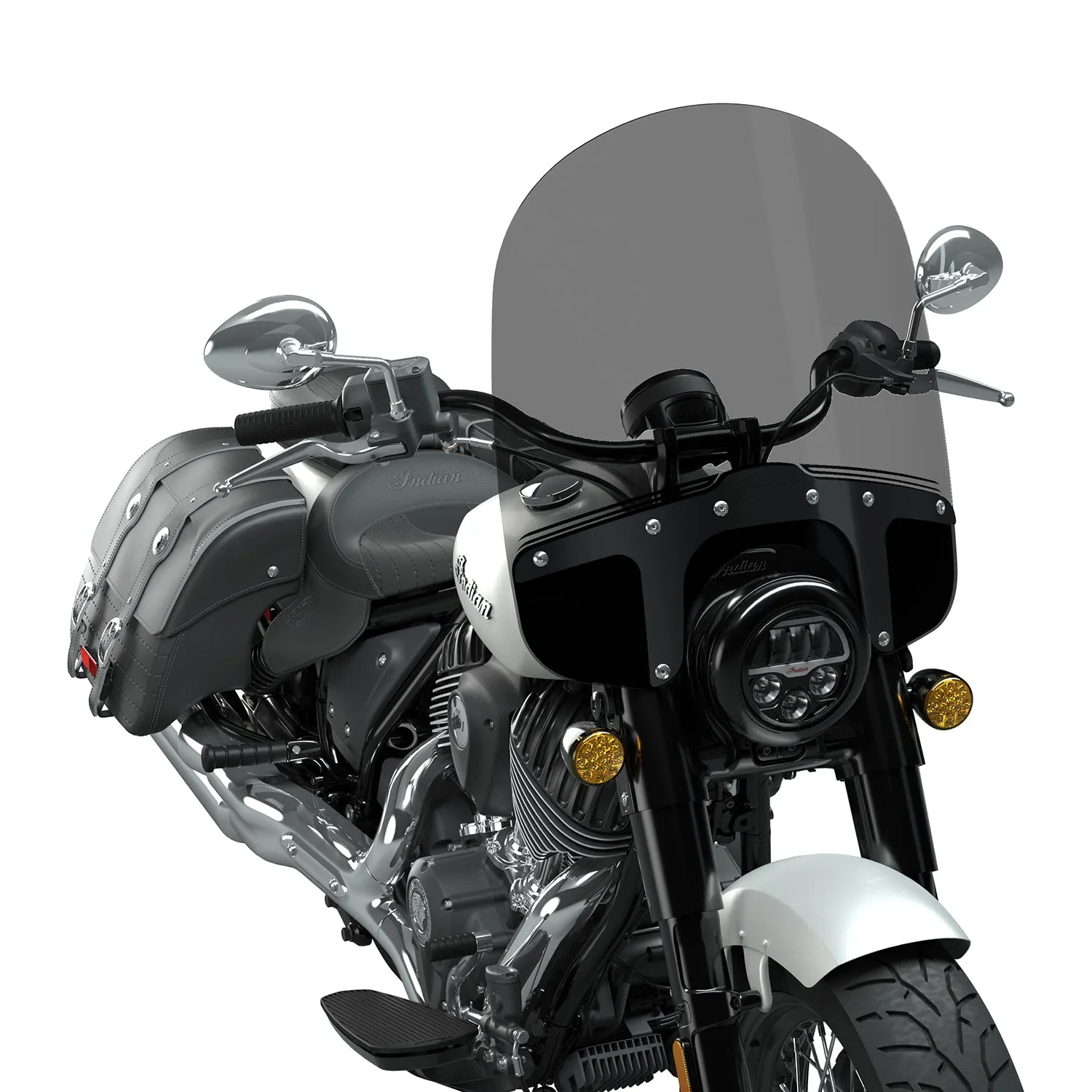 23.8 in. Quick Release Tinted Mid Windshield, Black