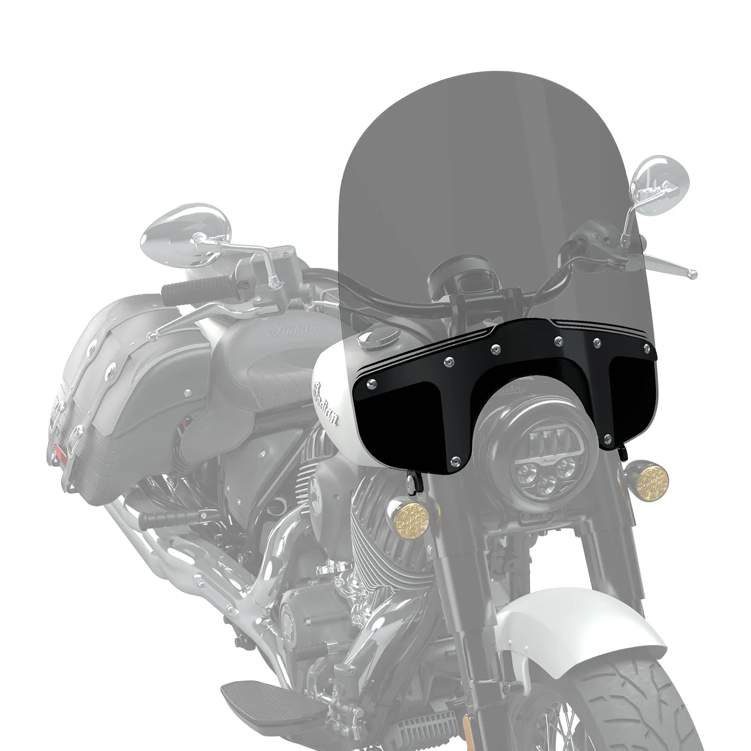 23.8 in. Quick Release Tinted Mid Windshield, Black