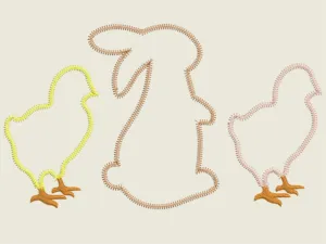 AGD 9810 Chicks N Bunny Applique