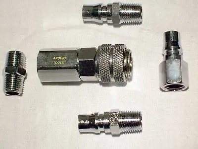 AIR FITTINGS QUICK RELEASE 5pc SET - NEW.