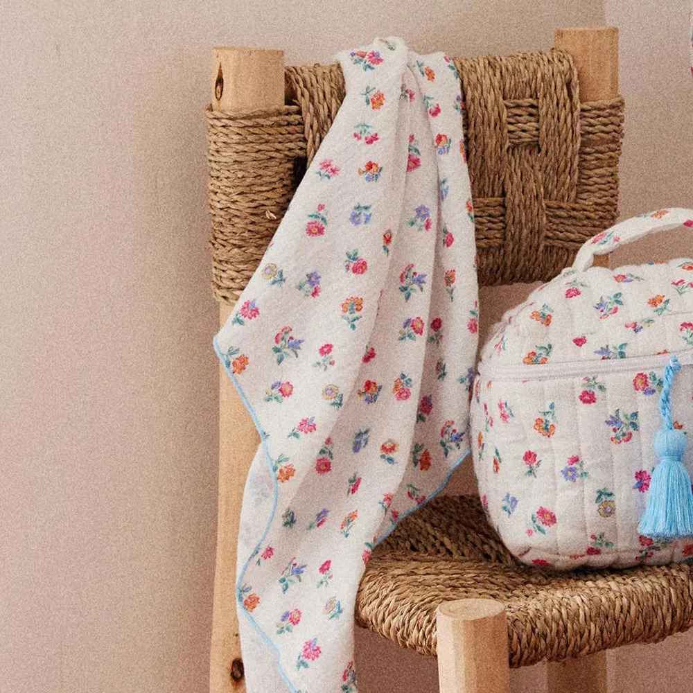 Angel Swaddle | White Felicita Flowers