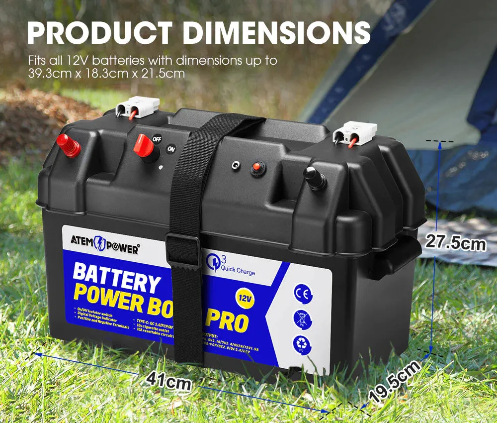 ATEM POWER Battery Box 12V Quick Charge