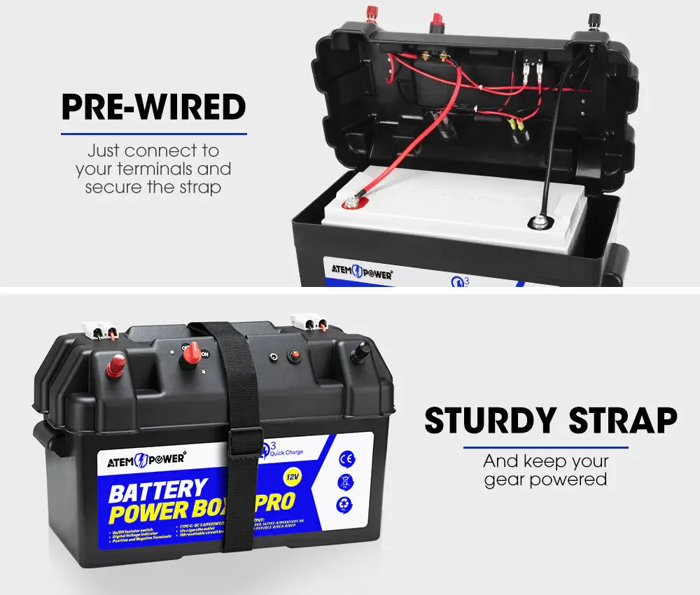 ATEM POWER Battery Box 12V Quick Charge