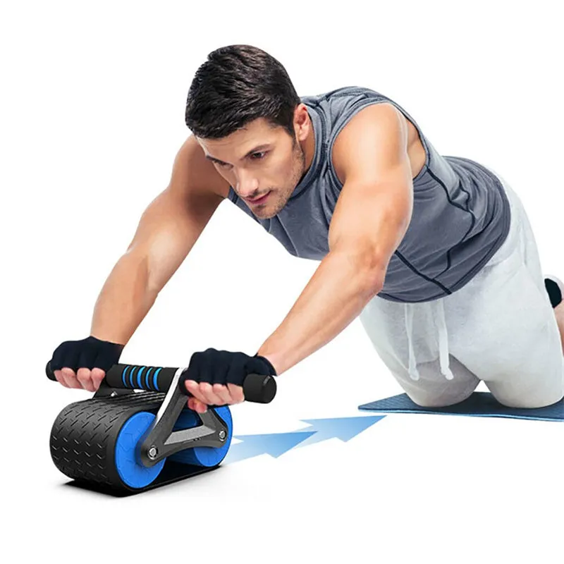 Automatic Rebound Ab Wheel Roller: Gym Waist Trainer