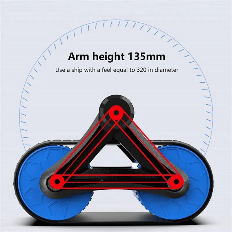 Automatic Rebound Ab Wheel Roller: Gym Waist Trainer