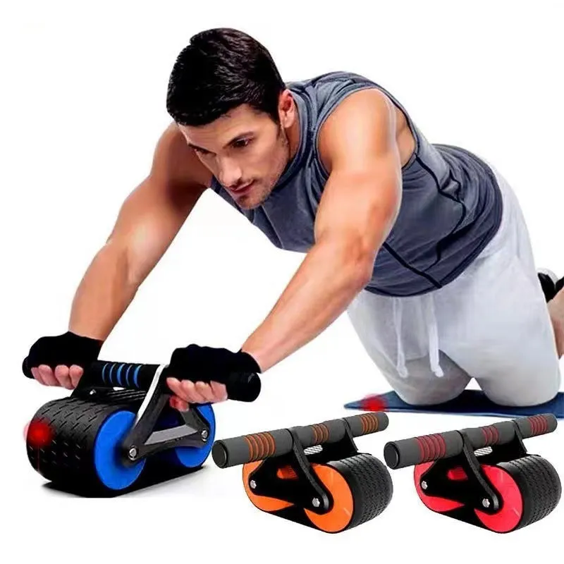 Automatic Rebound Ab Wheel Roller: Gym Waist Trainer