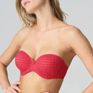 Avero Padded Strapless Bra In Scarlet - Marie Jo