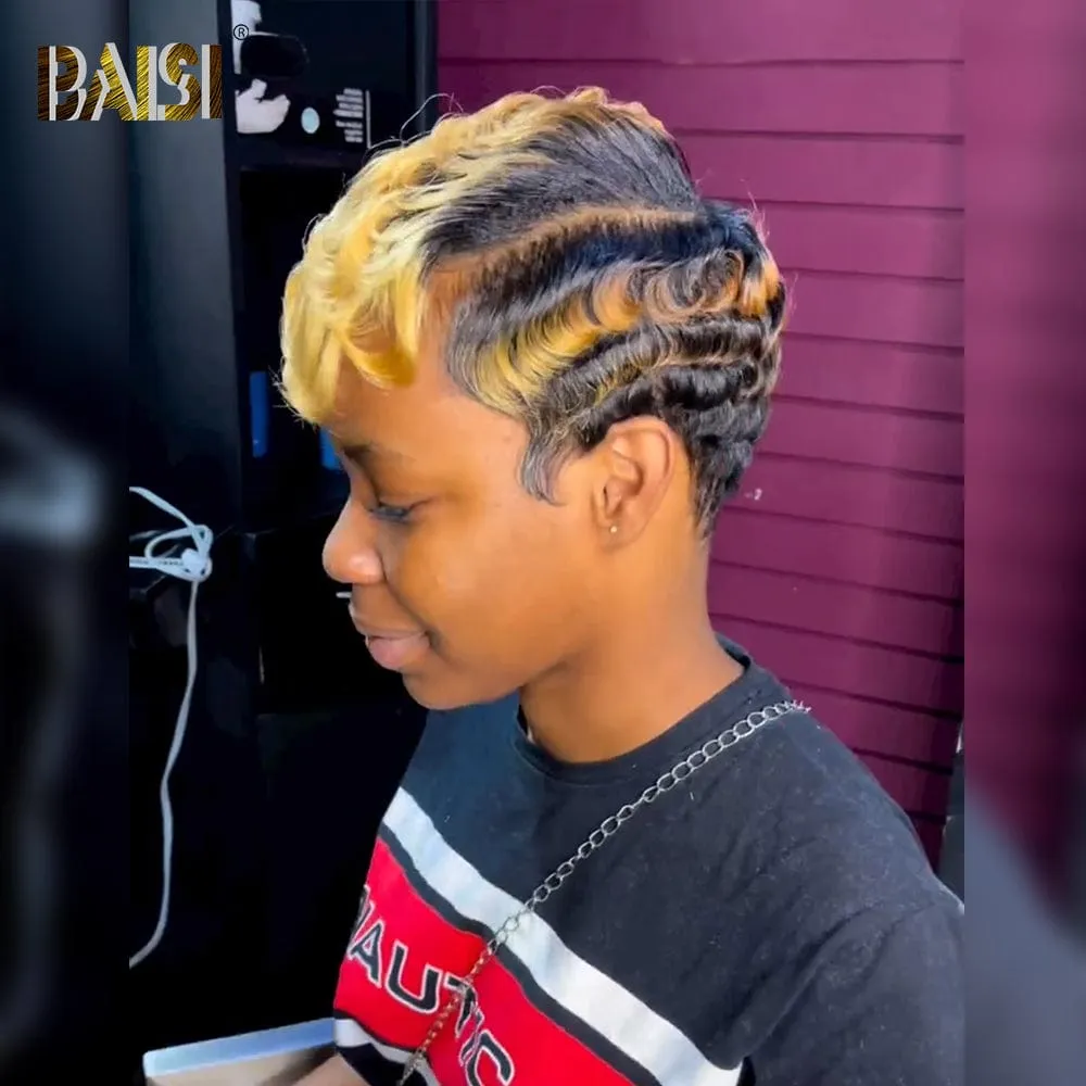 BAISI Honey Blonde Quick Weave Wig