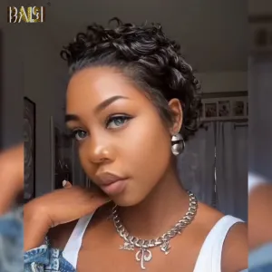 BAISI Silk Quick Wave Short Wig