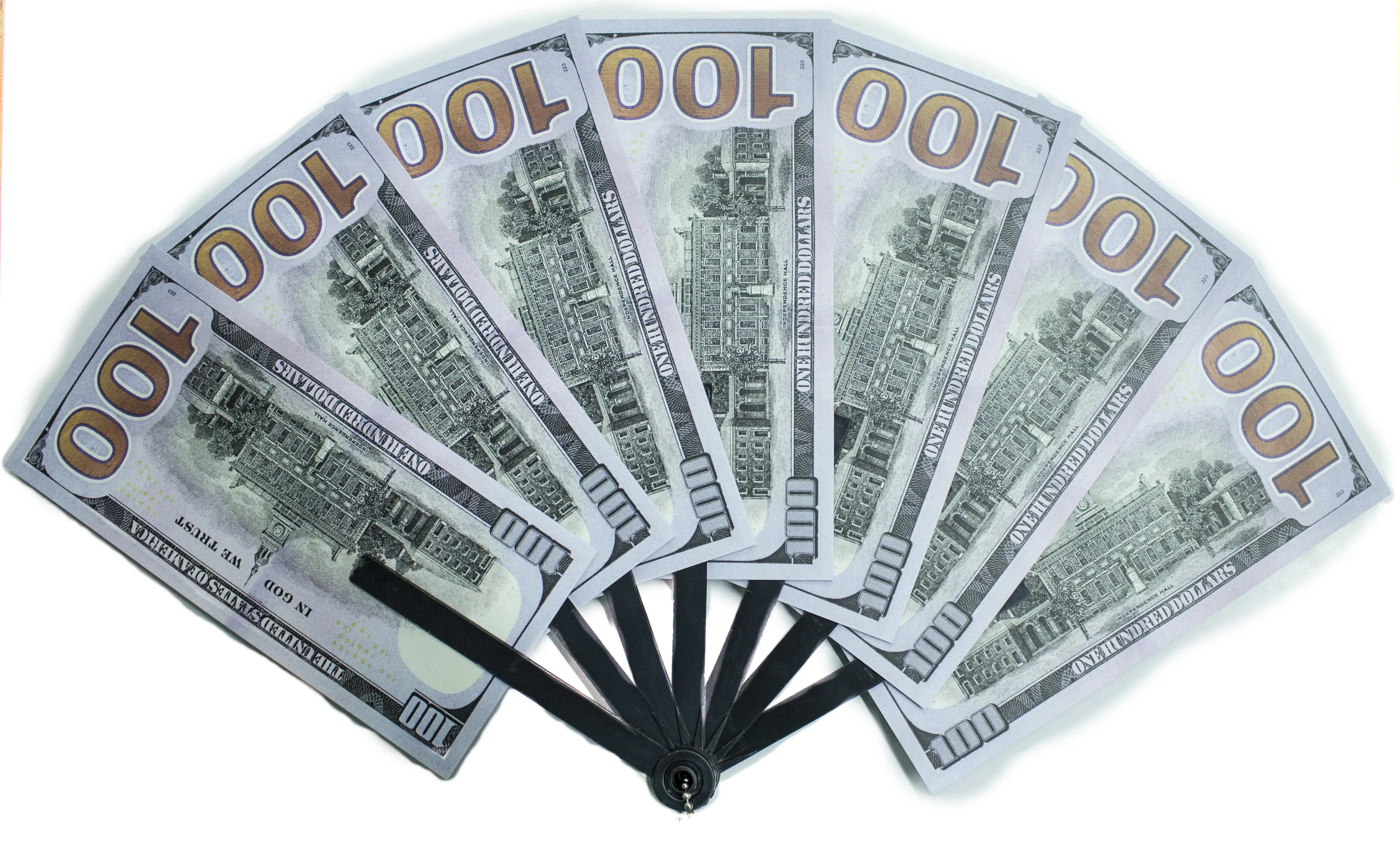 Big Bucks Novelty One Hundred Dollar Bill Personal Hand Fan