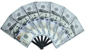 Big Bucks Novelty One Hundred Dollar Bill Personal Hand Fan