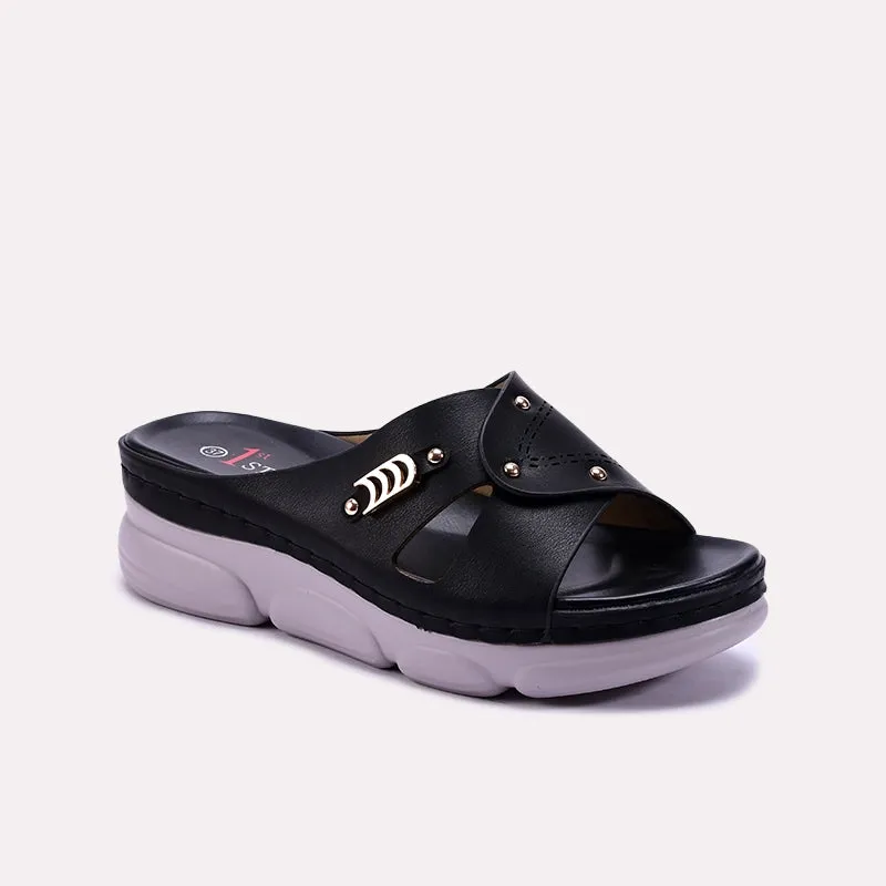 Black Comfy Fancy Slippers 0412930
