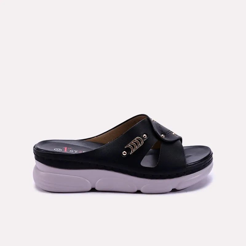 Black Comfy Fancy Slippers 0412930