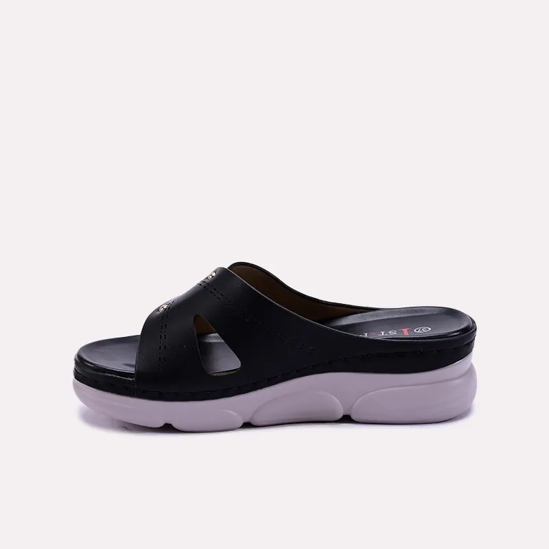 Black Comfy Fancy Slippers 0412930