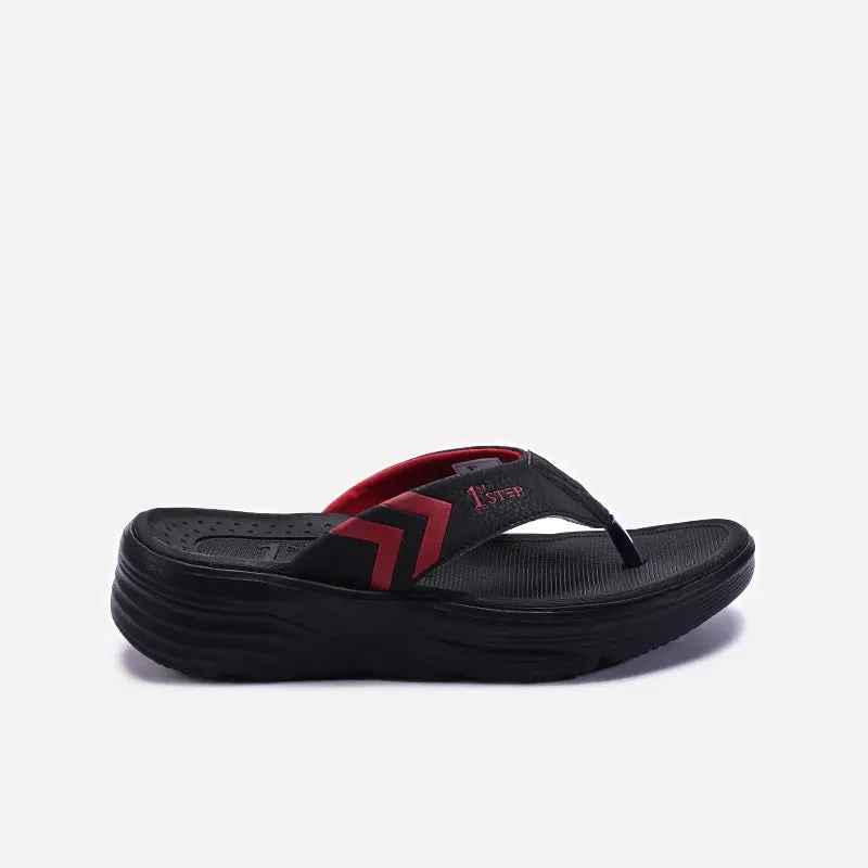 Black Comfy Sports Flip Flops 0151096