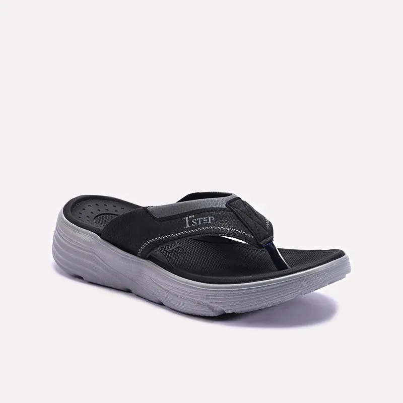Black Comfy Sports Slippers For Men 0151097