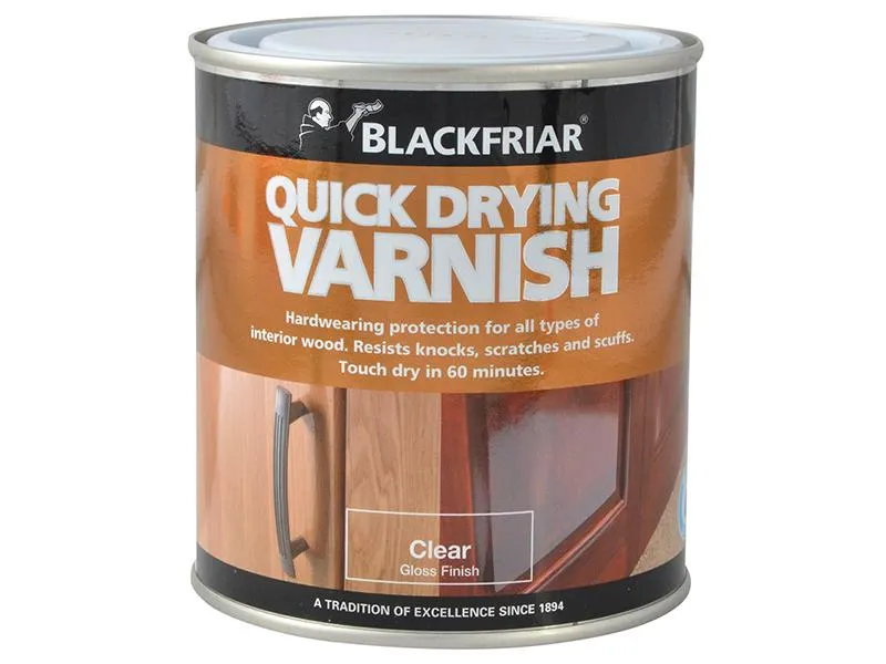 Blackfriar Quick Drying Duratough Interior Varnish Clear Gloss 250Ml