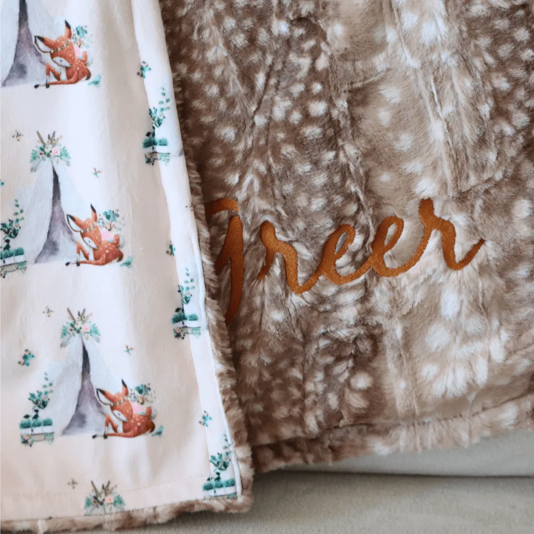 Blankets - Botanical Boho Deer