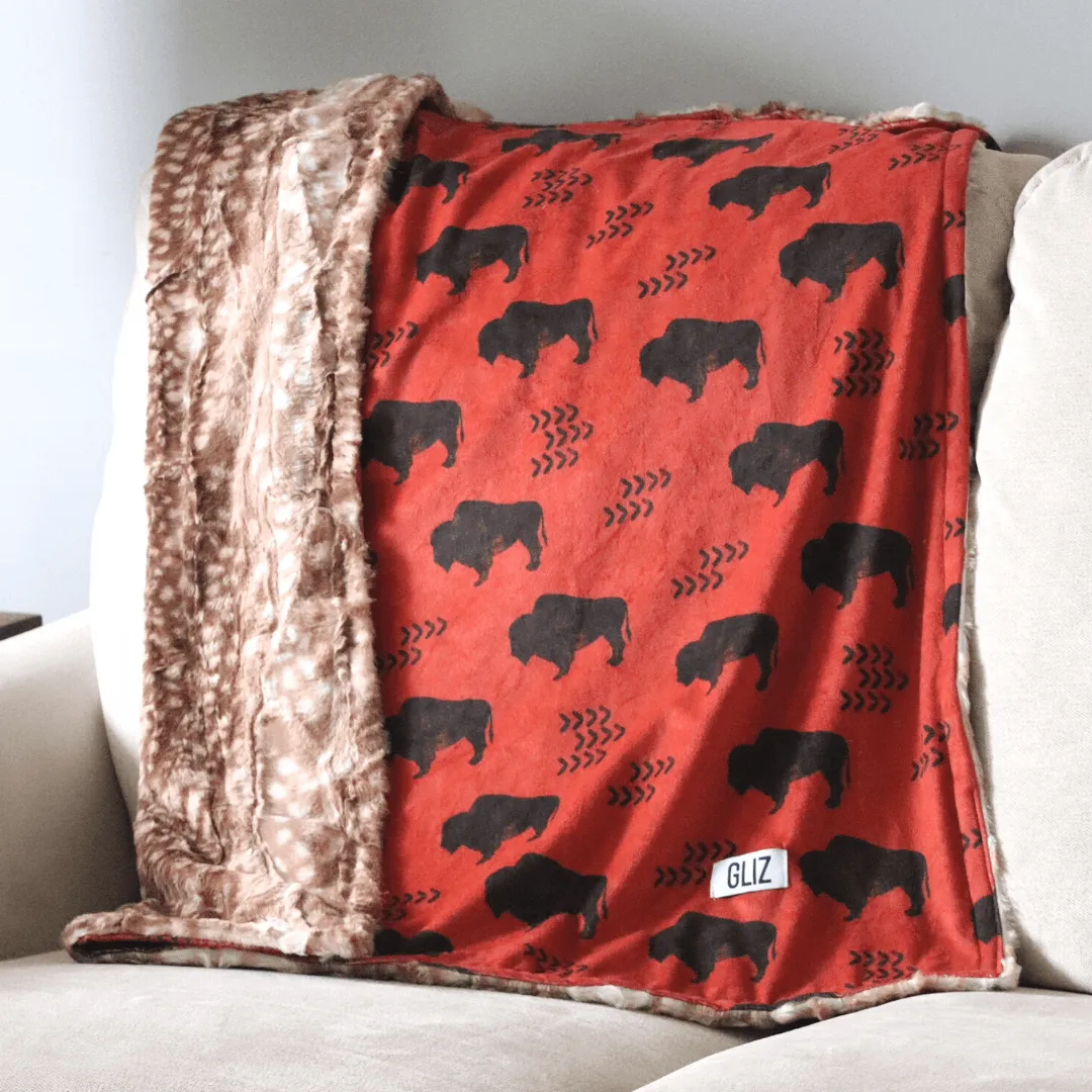 Blankets - Buffalos (Red)