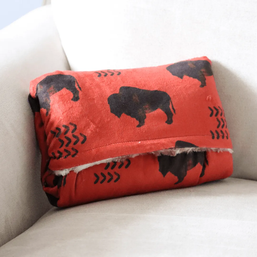 Blankets - Buffalos (Red)
