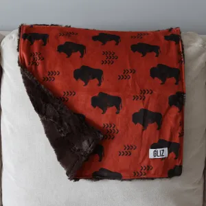 Blankets - Buffalos (Red)