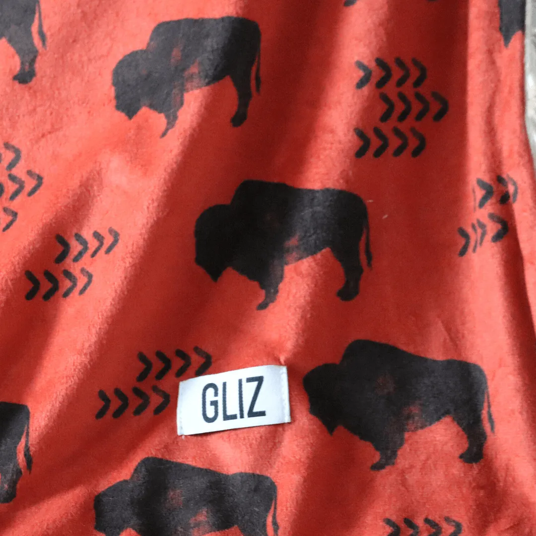 Blankets - Buffalos (Red)