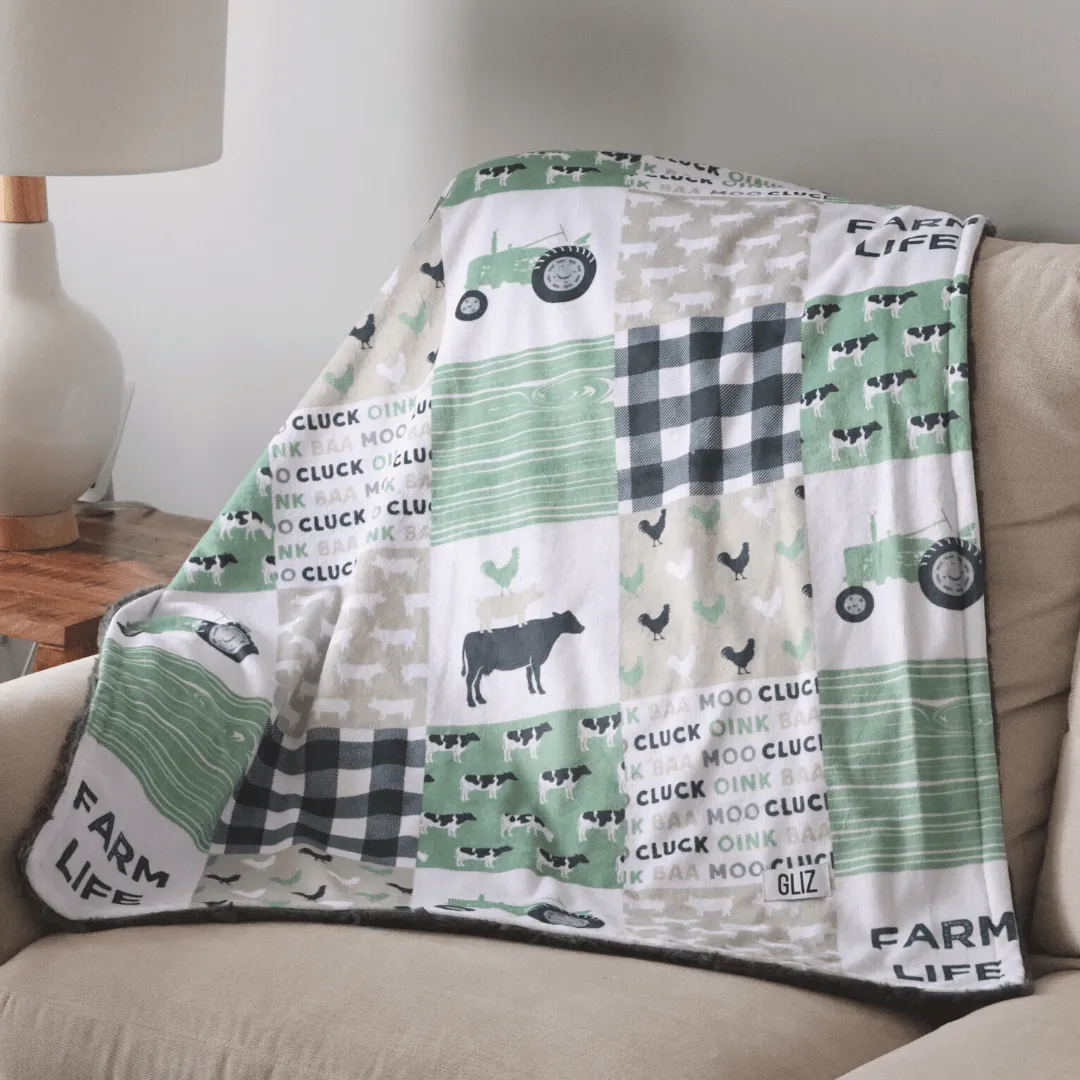 Blankets - Farm Life Cluck Patchwork