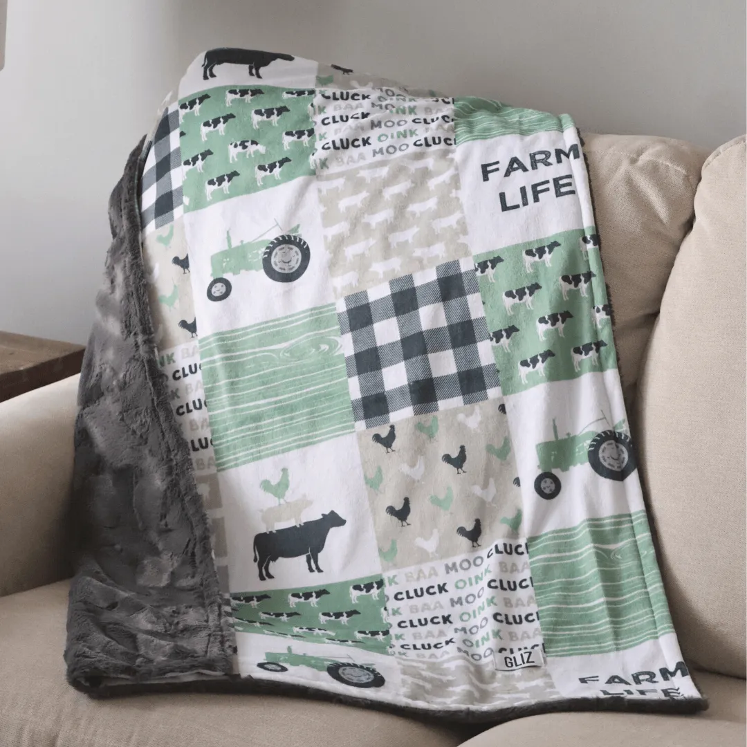 Blankets - Farm Life Cluck Patchwork