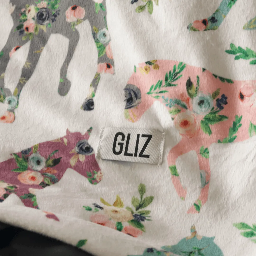 Blankets - Floral Horses