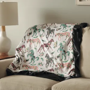 Blankets - Floral Horses
