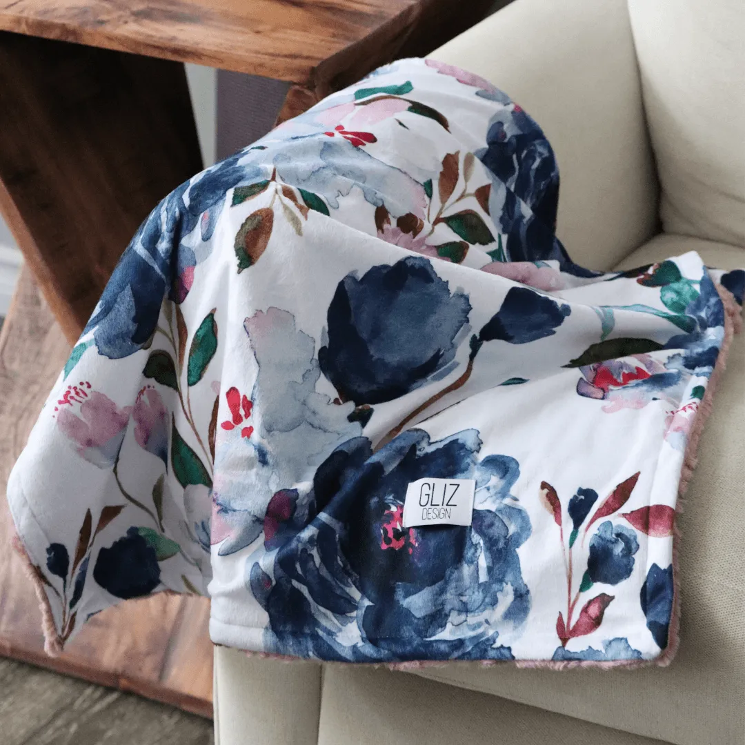 Blankets - Midnight Peonies C