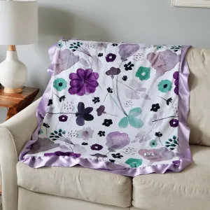 Blankets - Purple Mint Watercolour Floral