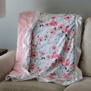Blankets - Soft Pink Meadow Floral