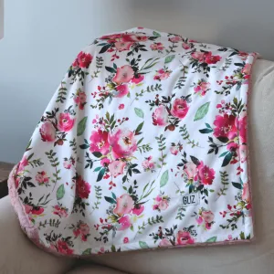 Blankets - Watercolor Peonies & Roses