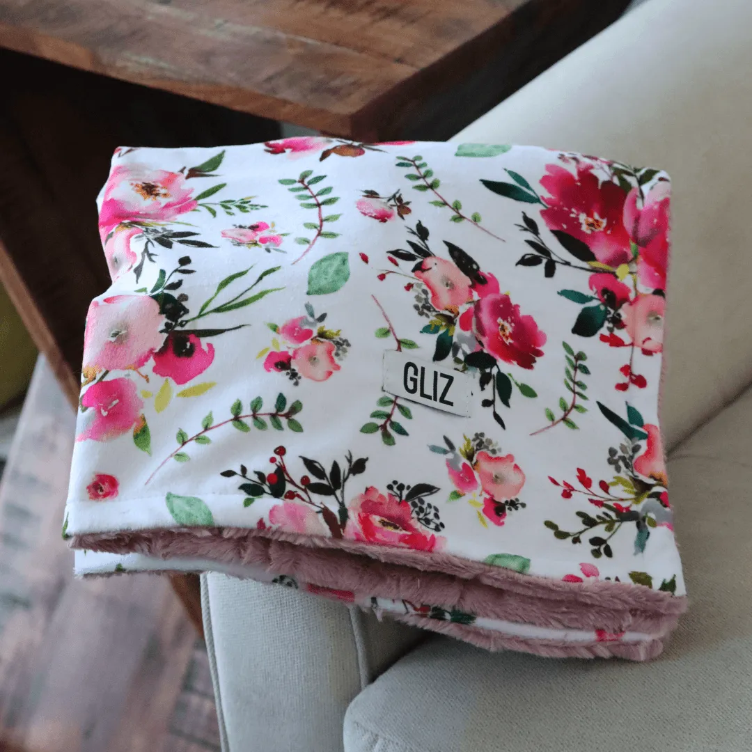 Blankets - Watercolor Peonies & Roses