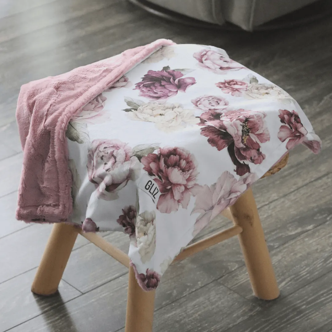 Blankets - White Peonies