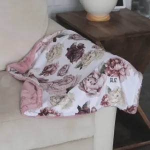 Blankets - White Peonies