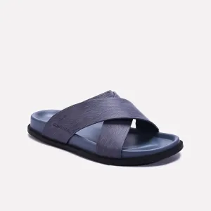Blue Comfy Criss Cross Slippers 0151090