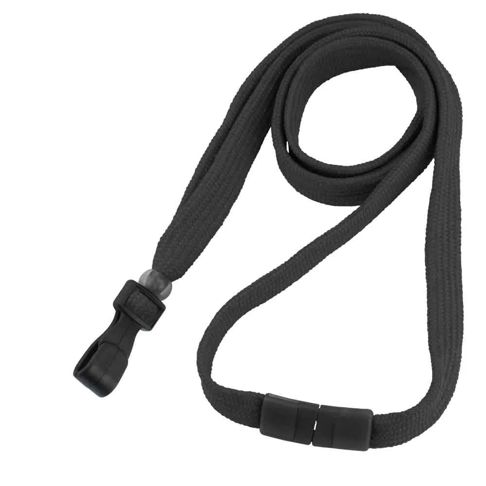 Breakaway Flat Braided 3/8" Lanyard (100/Pack)