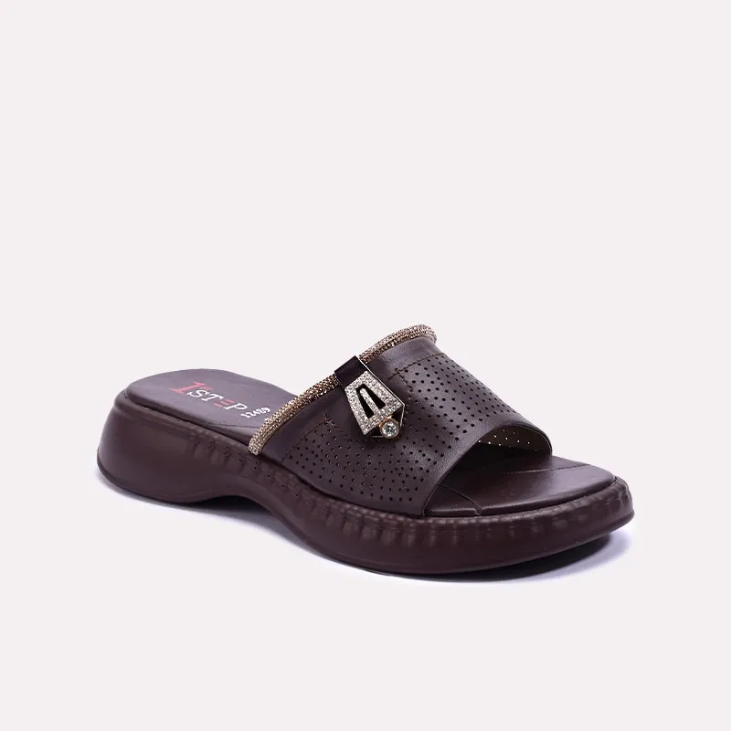 Brown Comfy Casual Slippers 0412489