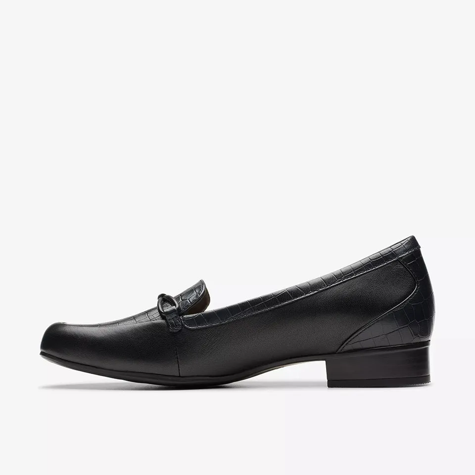 Clarks Women's Juliet Shine Black Croc Leather 26175179