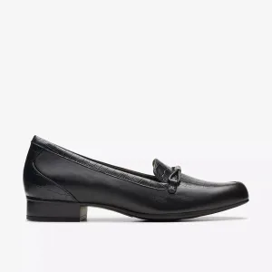 Clarks Women's Juliet Shine Black Croc Leather 26175179