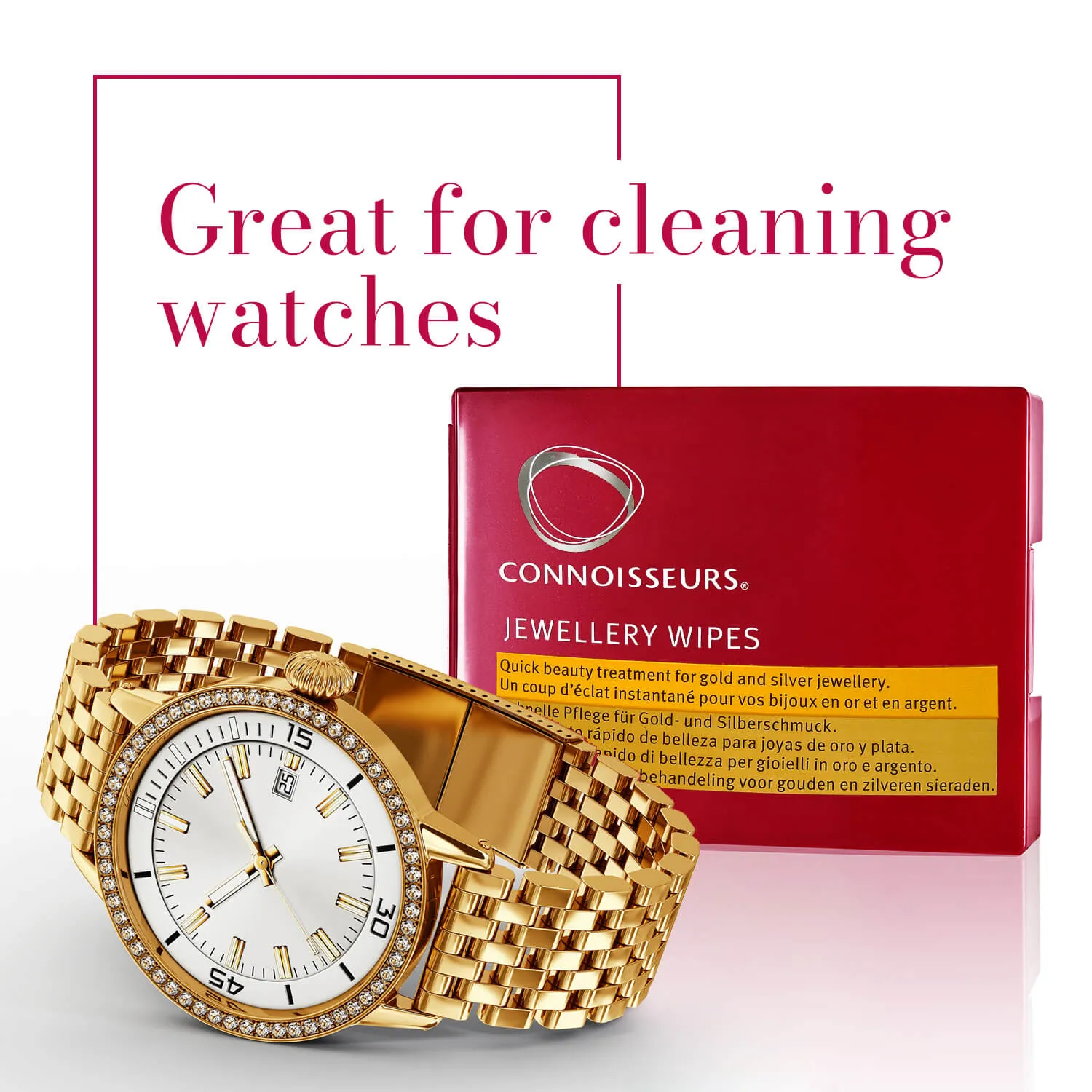 Connoisseurs Gold & Silver Jewellery Quick Sparkle Wipes