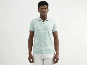 Cotton Printed Polo Collar Mens T-shirts