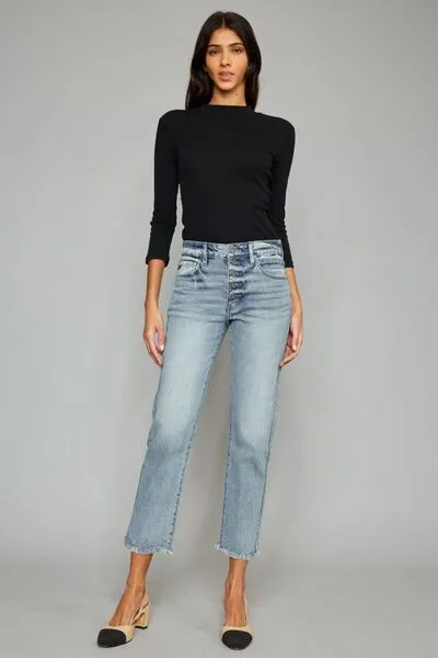 CROPPED STRAIGHT JEANS