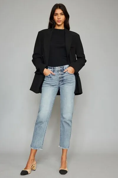 CROPPED STRAIGHT JEANS