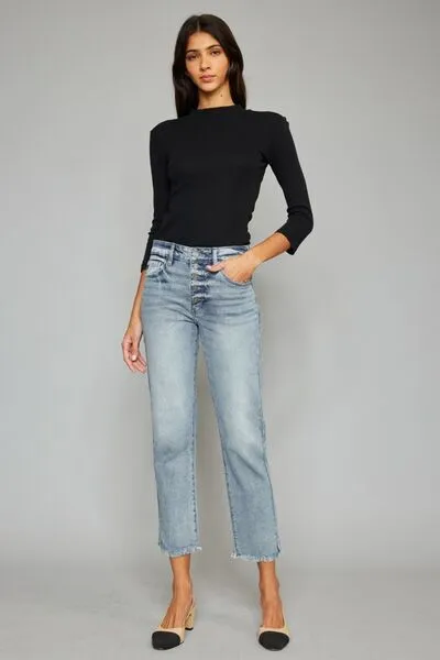 CROPPED STRAIGHT JEANS