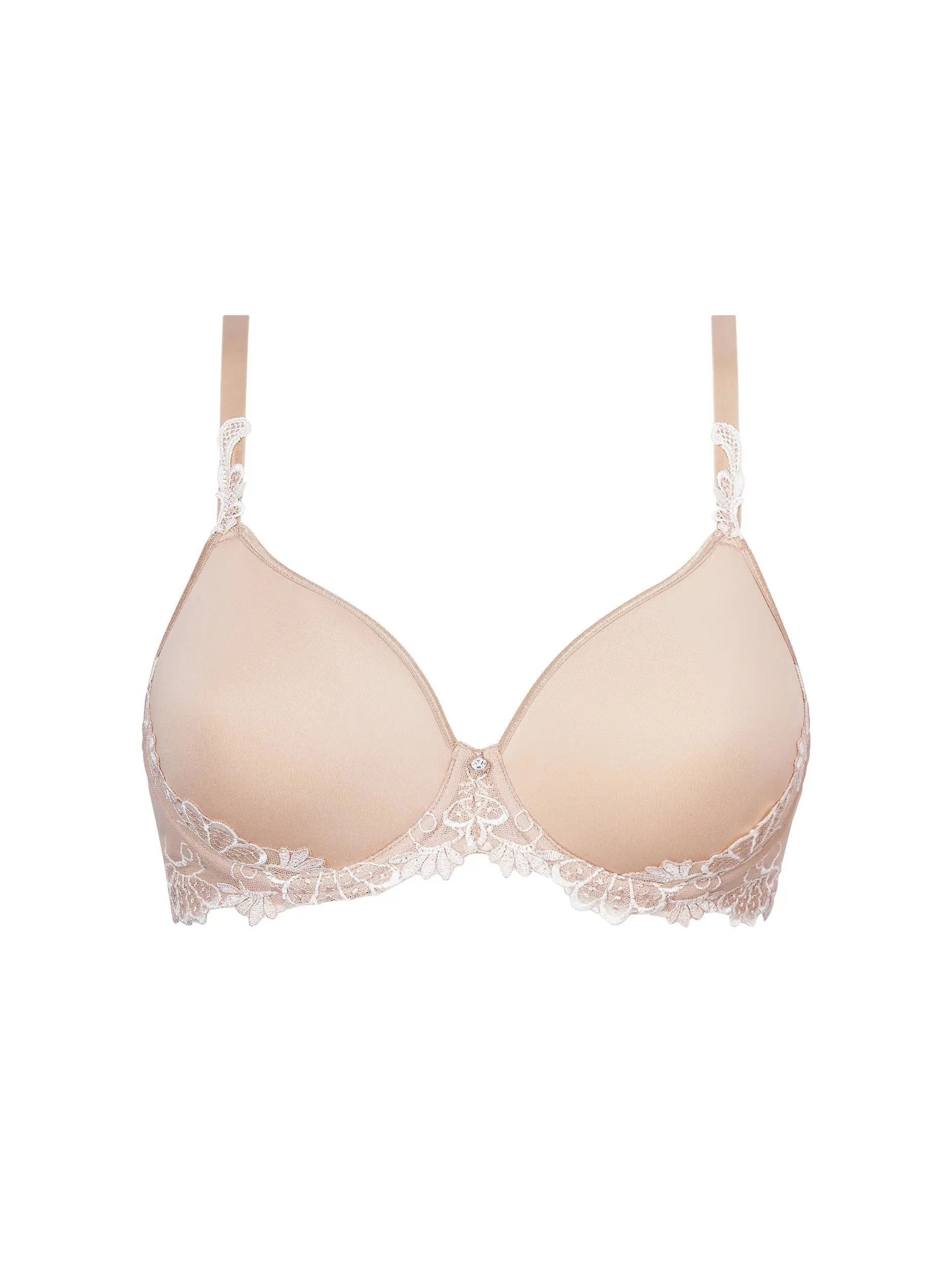 Dressing Floral Spacer Plunge Bra In Ambre Nacre - Lise Charmel