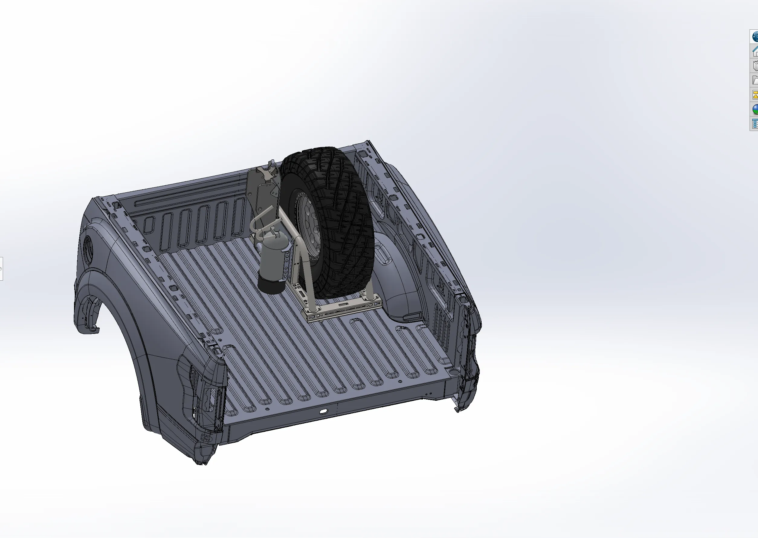 Dual Tire Carrier Quick Release Modular Bed Organizer