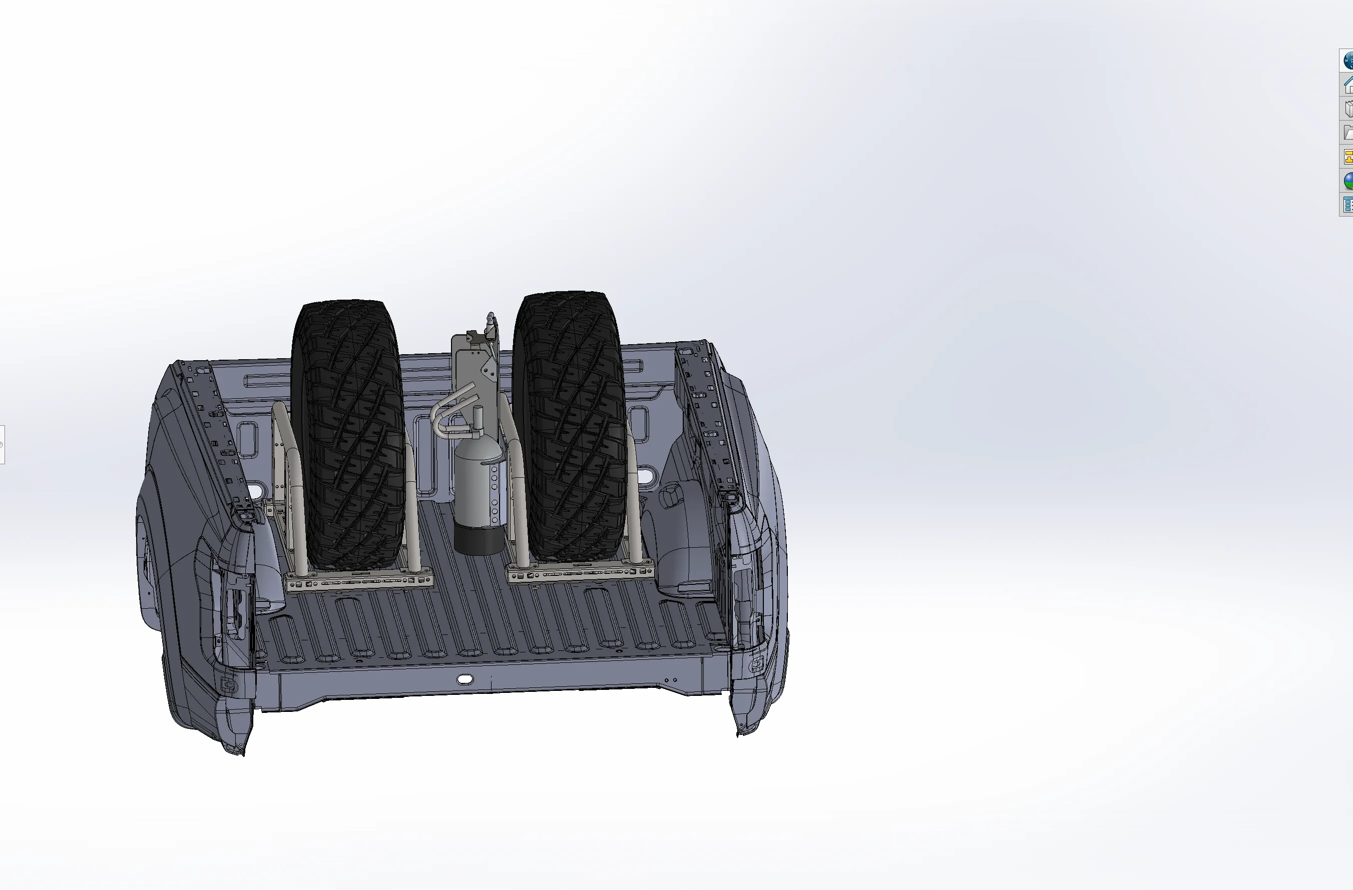Dual Tire Carrier Quick Release Modular Bed Organizer